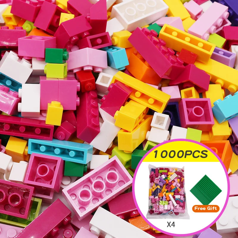 Blocos de Montar DIY Creative Bricks  - 1000 Peças de Criatividade Sem Limites