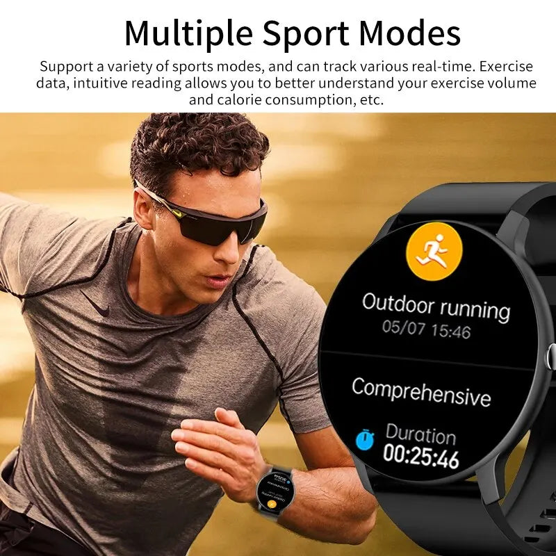 Smart Watch LIGE para Homens Mulheres com Tela de toque completa Esportes - Fitness