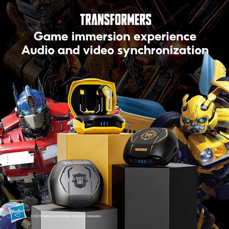 Transformers TF-T06 Fones de ouvido sem fio para jogos TWS Bluetooth 5.3 Fone de ouvido com redução de ruído de baixa latência Fones de ouvido estéreo HIFI